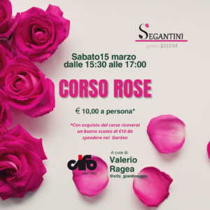 Corso Rose in Garden Segantini Green Passion Vivaio Castiglion Fiorentino Arezzo Eventi