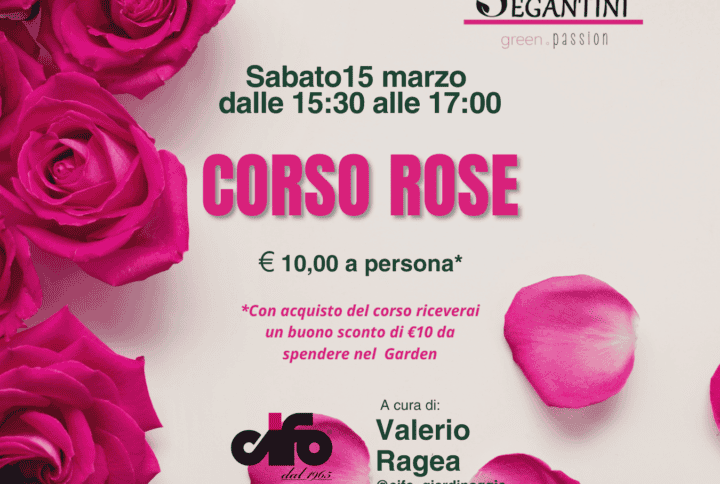 Corso Rose in Garden Segantini Green Passion Vivaio Castiglion Fiorentino Arezzo Eventi