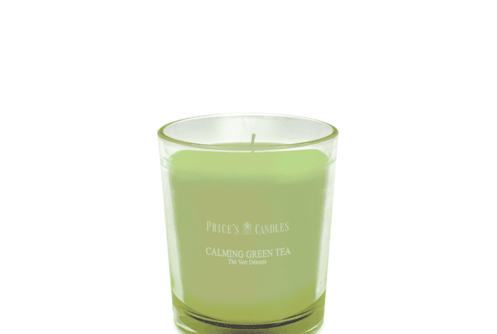 Calming Green Tea bicchiere Price's Candles Vivaio Segantini Green Passion Profumeria ambiente