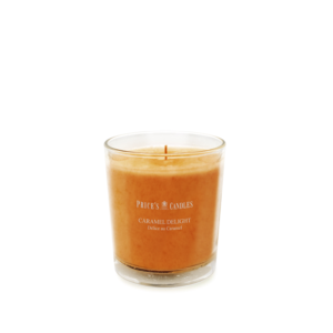 Caramel Delight bicchiere Price's Candles Vivaio Segantini Green Passion Profumeria ambiente