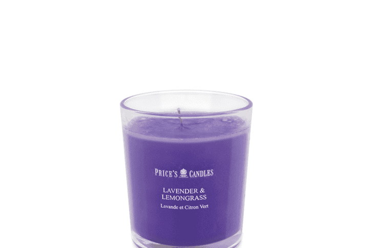 Lavander Lemongrass bicchiere Price's Candles Vivaio Segantini Green Passion Profumeria ambiente