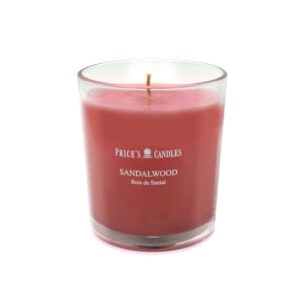 Sandalwood bicchiere Price's Candles Vivaio Segantini Green Passion Profumeria ambiente