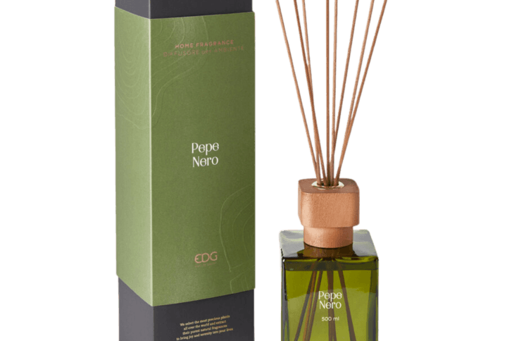 EDG Profumatore a bastoncini Tappo in LegnoPepe Nero 500 ml